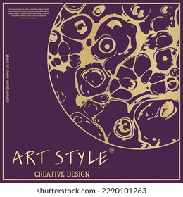 La disposición de un diseño de embalaje de productos de lujo, portada, afiche, pancarta, folleto, afiche. Una idea creativa de lujosa decoración interior, decoración y creatividad de composición