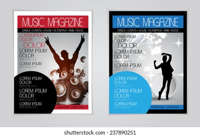 Layout magazine cover, vector