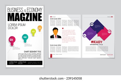 Layout magazine. Easy to editable vector 