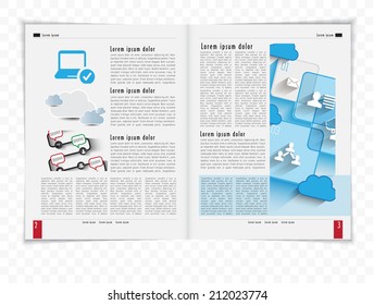 Layout magazine. Editable vector 
