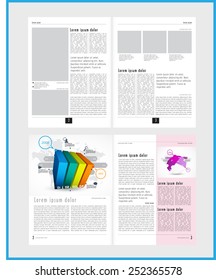 Layout magazine. Editable vector 
