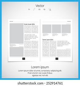 Layout magazine. Editable vector 