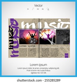 Layout magazine. Editable vector 