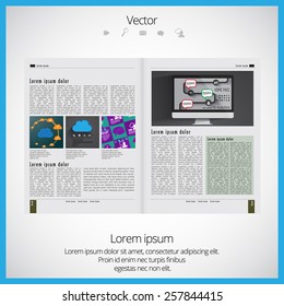 Layout magazine. Editable vector 