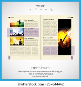 Layout magazine. Editable vector 