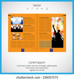 Layout magazine. Editable vector 