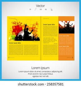 Layout magazine. Editable vector 