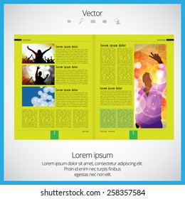 Layout magazine. Editable vector 