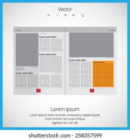 Layout magazine. Editable vector 