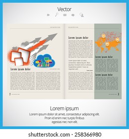 Layout magazine. Editable vector 
