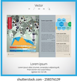Layout magazine. Editable vector 
