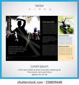 Layout magazine. Editable vector 