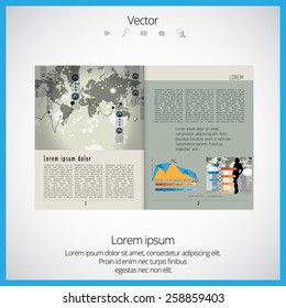 Layout magazine. Editable vector 