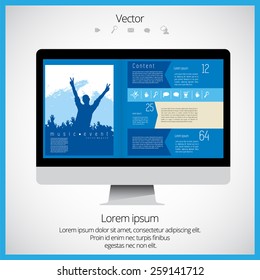 Layout magazine. Editable vector