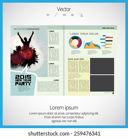 Layout magazine. Editable vector 