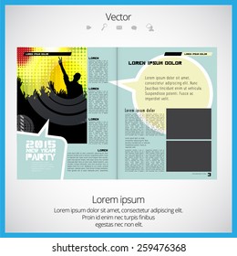 Layout magazine. Editable vector 