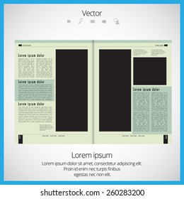 Revista Layout. Vetor editável 