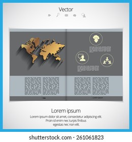 Layout magazine. Editable vector 