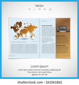 Layout magazine. Editable vector 