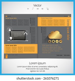 Layout magazine. Editable vector