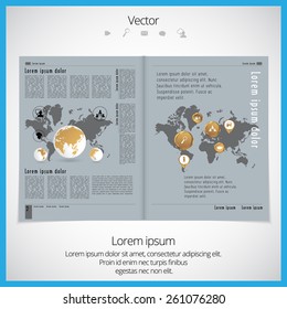 Layout magazine. Editable vector