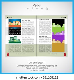 Layout magazine. Editable vector 