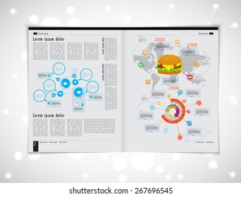 Layout magazine. Editable vector 
