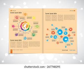 Layout magazine. Editable vector 