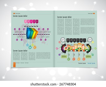 Layout magazine. Editable vector 