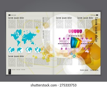 Layout magazine. Editable vector
