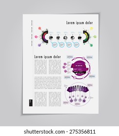 Layout magazine. Editable vector 