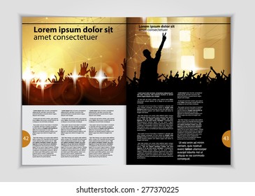 Layout magazine. Editable vector 