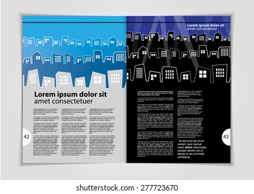 Layout magazine. Editable vector 