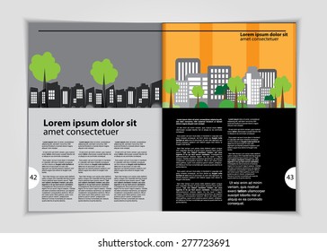 Layout magazine. Editable vector 