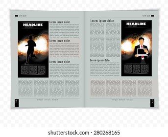 Layout magazine. Editable vector 