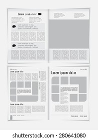 Layout magazine. Editable vector 
