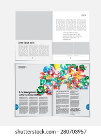 Layout magazine. Editable vector 
