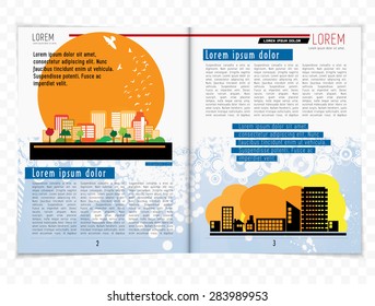 Layout magazine. Editable vector