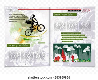 Layout magazine. Editable vector