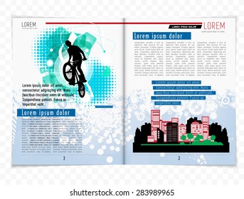 Layout magazine. Editable vector