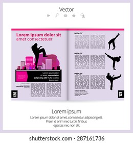 Revista Layout. Vetor editável 