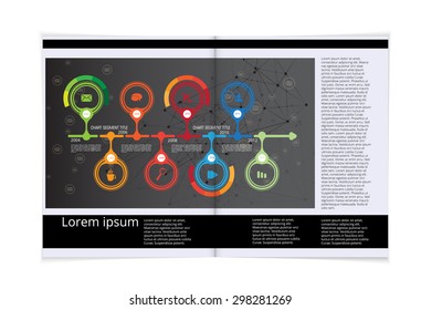 Layout magazine. Editable vector 
