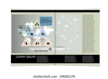 Layout magazine. Editable vector 