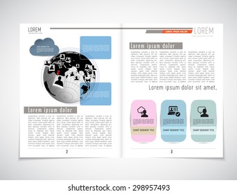 Layout magazine. Editable vector 