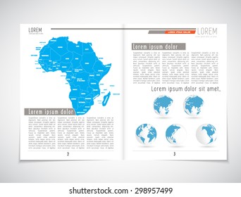 Layout magazine. Editable vector 