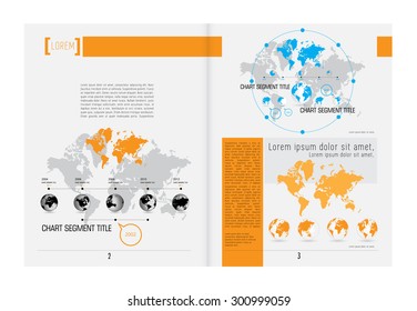 Layout magazine. Editable vector 