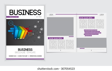 Layout magazine. Editable vector 