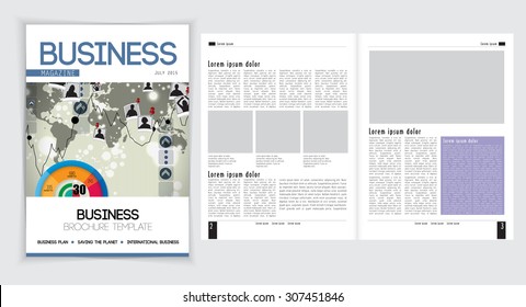 Layout magazine. Editable vector 