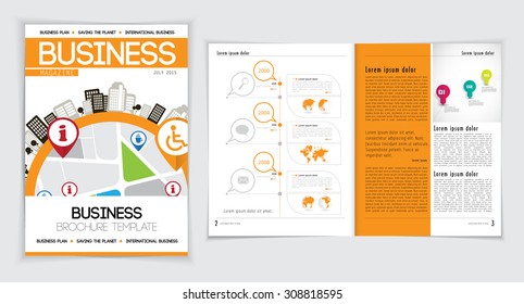 Layout magazine. Editable vector 
