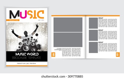 Layout magazine. Editable vector 